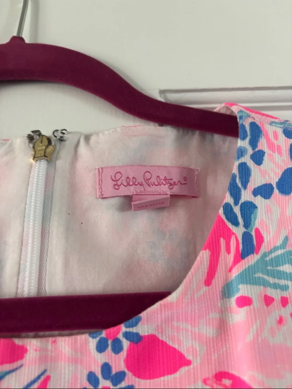 Lilly Pulitzer Pink and Blue Floral Shift Dress - Picture 3 of 12